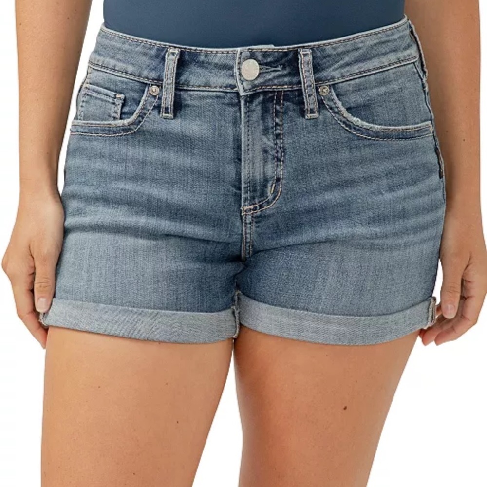 Simply Vera Vera Wang Women’s Suki Mid- Rise Denim Shorts Size: 10